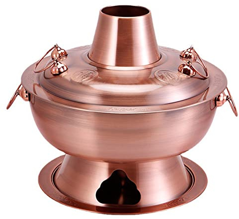 Kopparkastruller, Traditionell kinesisk koppar varmgryta(28cm)
