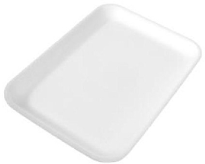 CKF 2SW, #2S White Foam Meat Trays, Disposable Standard Supermarket Meat Poultry Frozen Food Trays, 125-Piece Bundle