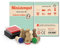 Stemplino Stempelset Amsterdam - 8 Ministempel aus Holz plus Stempelkissen, Mini Stempel Set Mix