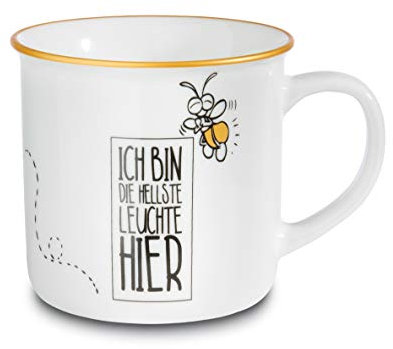 NICI 45031 Tasse Ich bin die hellste Leuchte hier, Porzellan, 400ml
