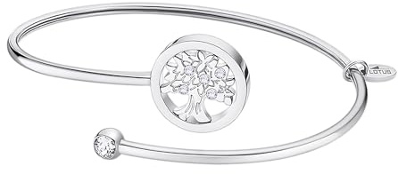 LOTUS STYLE Pulsera Acero Inoxidable Mujer LS2169-2/3 Árbol de la Vida - Sofisticado Brazalete con Pulido y Acabado Refinado 6,6 cm - Regalo de Cumpleaños - Aniversario - Ocasiones Especiales
