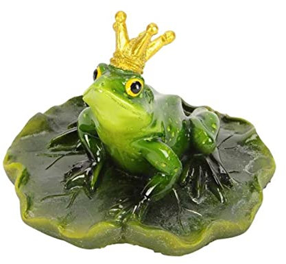 itsisa Schwimmtiere Froschkönig schwimmend als Teich Deko - Deko für Vogeltränke, Fische, Gartenteich, Frosch, Gartendeko (Froschkönig)