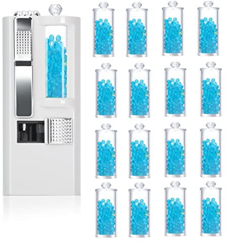 1600 Menthol Crush Balls with Applicator – 16 Boxes of 100 Large 3.3mm Capsules – Ice Mint Flavour Explosion Beads Dispenser – DIY Click Filter Menthol Balls for Cigarettes