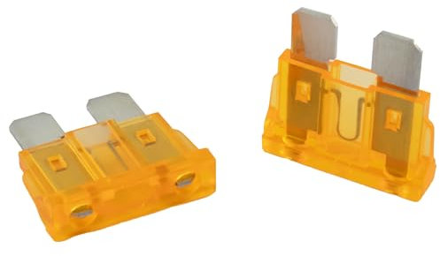 5 Stk. SeKi Standard ATO Flachstecksicherung 5A hellbraun; Auto Sicherung 19mm Flachsicherung 32V/DC Boot Wohnwagen