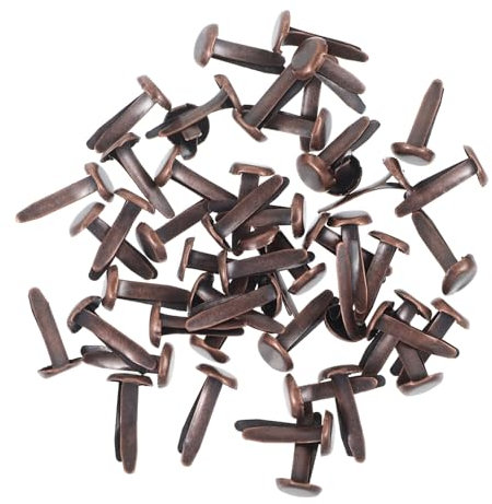KONTONTY 50 Stück Metall-nägel Zum Basteln Von Papier, Papierbefestiger Für Scrapbooking, DIY-nägel Aus Metall, Dekorative Nägel Mit Befestigung