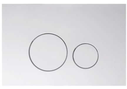 Placa de accionamiento para inodoro UWT01H-GE, color cromado brillante, placa redonda empotrada, 264 × 164 × 12,5 mm