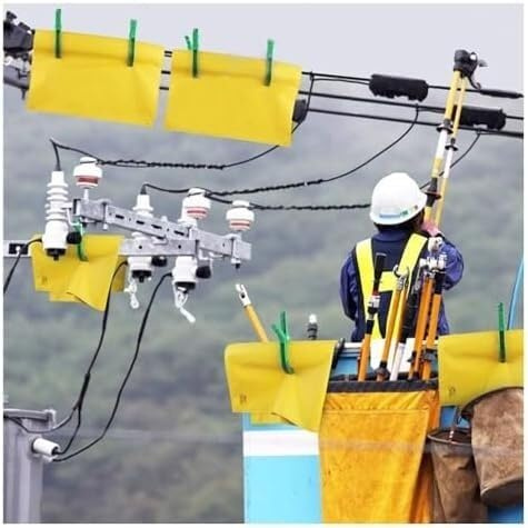 ININOSNP Protección contra descargas eléctricas Tapete de Seguridad eléctrica, protección contra Alto Voltaje, Manta Aislante de Resina(Yellow/0.4kv,40x50cm)