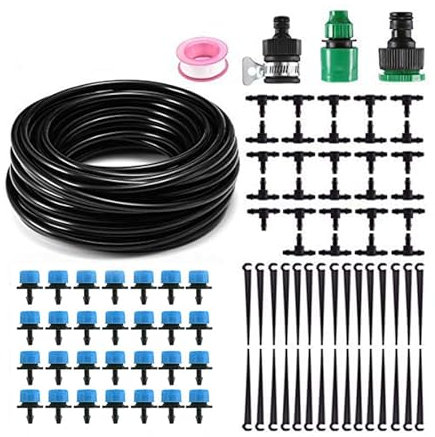 MSDADA 25m/82ft Bewässerungssystem Garten BewässerungsSystem Wasser Sparendes Automatisches Bewässerungsset, Mikro Drip Bewässerung Kit für Garten Gewächshaus Terrasse Rasen