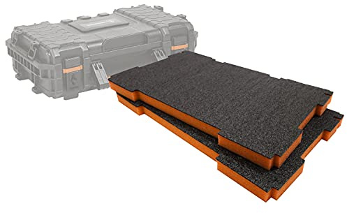 Shadow Foam Easy Peel – Skuminsatser för Magnusson Site System Organiser [Orange 30 mm Twin Pack] Perfekta inlägg för Magnusson Site System 22-tums arrangör | Elverktyg och handverktygsförvaring