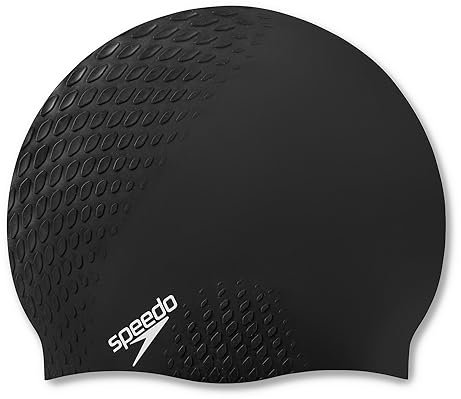 Speedo Unisex Erwachsene Bubble Active+ Badekappe | Strukturiertes Design Trainingshilfen, Schwarz, Einheitsgröße