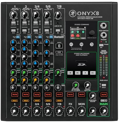 Mackie Onyx8 8-K Premium Analog Mixer mit Multi-Track-USB