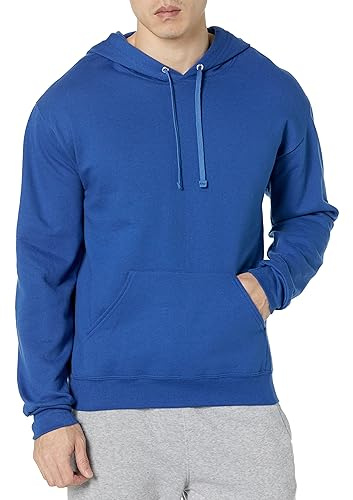 Fruit of the Loom Unisex's Eversoft Fleece Hoodies, Full Zip, Moisture Wicking & Breathable, Sizes S-4x Hooded Sweatshirt, Mellow Blue Pullover, Medium