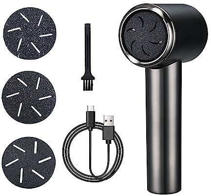 GDWD Elektrischer Hornhautentferner, Wiederaufladbar, Fußfeile mit Vakuumsaugfunktion, Wasserdicht IPX6, Fußpflege, Pediküre Werkzeuge Set mit 3 Ersatz Schleifkopf