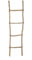 Spetebo Escalera decorativa de madera de teca natural – 150 x 40 cm – Escalera de madera decorativa para pared Perchero para apoyarse