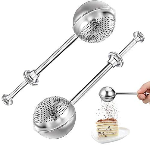 Spargitore per cannella, zucchero, colino per polvere a maglia fine | Colino multifunzione ed ergonomico e spargitore per zucchero a velo per spezie e zucchero