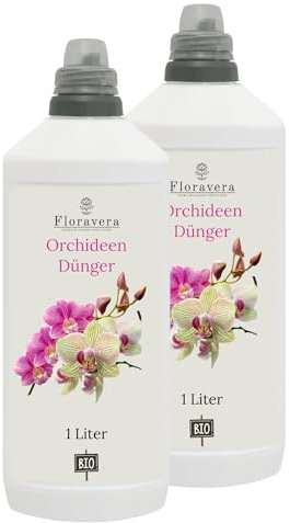 Floravera Premium Orchideen Bio-Flüssigdünger 1 Liter Dünger Orchideendünger (2 Liter (1 Liter Doppelpack))