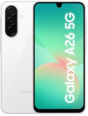 Samsung Galaxy A26 5G AI Smartphone ohne Vertrag, Simlockfreies AI Handy mit Android, 8 GB RAM, 256 GB Speicher, 50-MP-Kamera, White, 2,5 Jahre Herstellergarantie [Exklusiv auf Amazon]