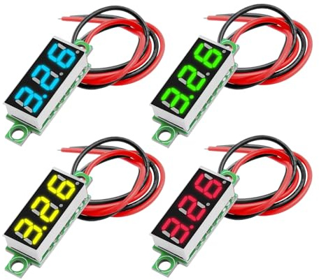 Rrlihjgu LED-Spannungsanzeige | Digitale LED-Röhre mit 7 Segmenten, 7,11 mm – Ersatzteile für Messgeräte, funktionelle Parameter, Automotive und Industrieelektronik