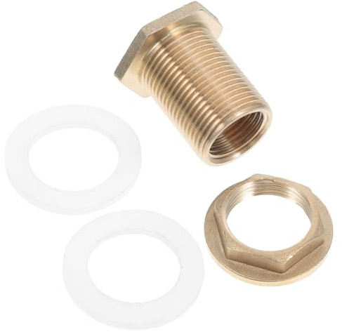 BIUDECO Conector de Latón para Tanque de Agua con Macho y Hembra Accesorio Resistente con Interfaz de Drenaje Kit para Mangueras de Jardín Compatible con Tapas y Enchufes Instalación