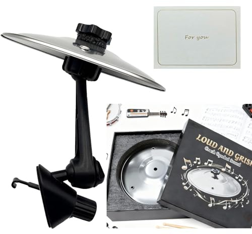 Scatola regalo batteria auto, mini cembalo per auto, design compatto, decorazione batteria auto, per tutti i tipi di veicoli batteristi, amanti della musica (scatola regalo argento)