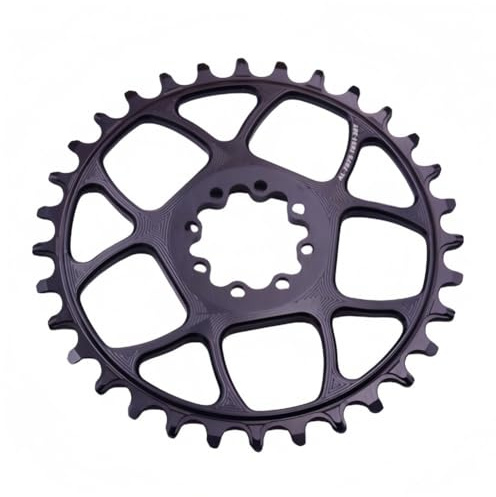 Violiica Plateau de VTT à montage direct à 8 boulons, décalage de 3 mm, design à dents étroites et larges, alliage d'aluminium 7075, pour manivelles SRAM 8 boulons et chaînes de vitesse 9-12, 32T