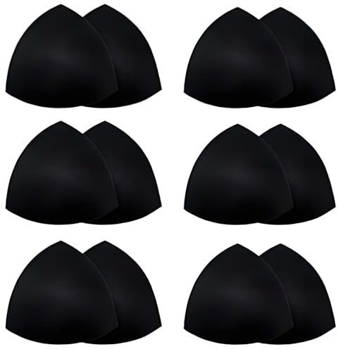 6 Pairs Bra Pads Inserts,Bra Inserts,Removable Bra Pads Inserts, Triangle Breathable Breast Padding,Women's Sports Cups Breast Insert,for Women Bikini Swimsuit