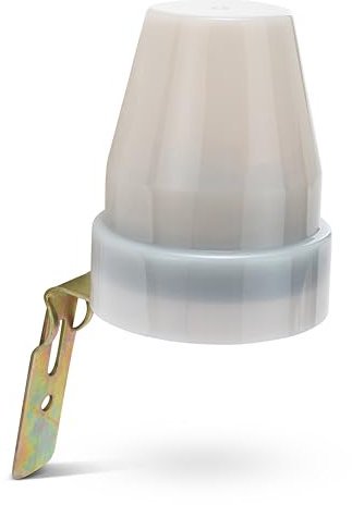 Velamp MS012 CIVETTA Interrupteur Détecteur Crépusculaire extérieur IP44-10A 220V, Blanc