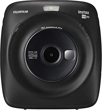 Fujifilm Instax Square SQ20 Fotocamera Istantanea e Digitale con Micro SD, Registra Video e Stampa in Formato Quadrato 62x62 mm, Nero