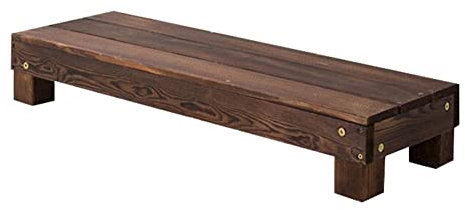 Panchina per Fiori Succulenti A Gradini in Legno Massiccio, Scaffale per Piante in Legno con Scaletta A 3 Livelli, L'organizzatore di Fioriere per Interni E per Esterni può Ospitare Diverse Piante (C