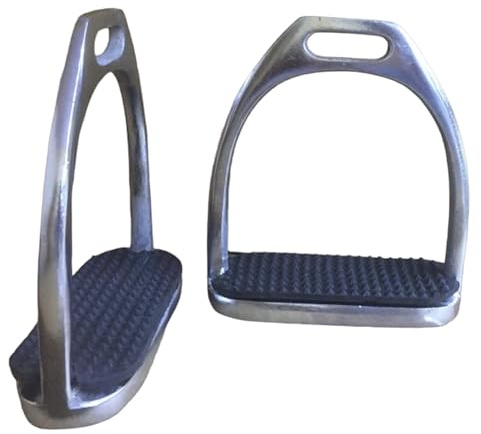 Majestic Ally Iron Stirrups with Rubber Pad for English Saddles