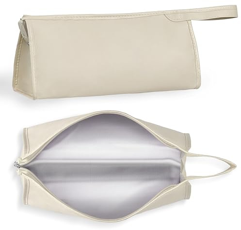 HomeGadget Borsa da Viaggio per Asciugacapelli - [ 35 x 14 x 15 cm ] - Custodia in Pelle Sintetica con Manico - Compatibile con Dyson Airwrap - Albicocca