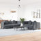 SECOLI Sofa 3-Sitzer und 2-Sitzer Set, Sofagarnitur Couchgarnitur Samt für Zuhause und Büro - Dunkelgrau