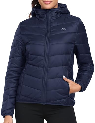 MoFiz Chaqueta de Pluma Ligero Mujer Chaqueta de Plumón Invierno Cálido Plumiferos Abrigo Antiviento con bolsillo EU M