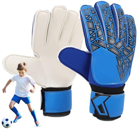 Shaersu Guantes de portero de fútbol, antideslizantes, protector de palma de fútbol, para jóvenes, hombres, mujeres, escuela, niños, niñas, club, práctica, partido al aire libre