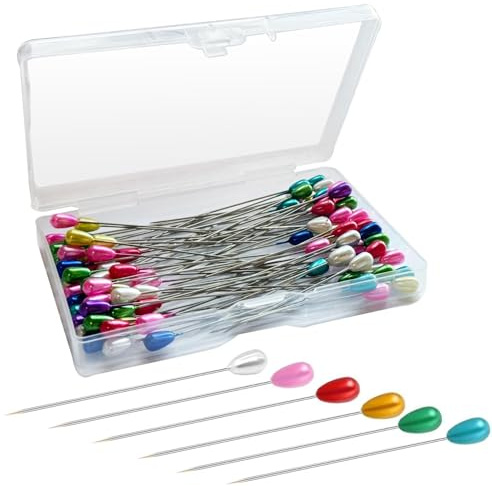 Cossaot 200 stycken systift, 55 mm stift professionella sömmar, raka plastbollshuvud, för hantverksdekoration och gör-det-själv-smycken