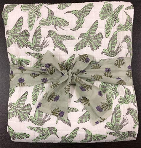 Edredón de mano con estampado de bloques indio de Trade Star, manta de lujo para bebés, edredón de algodón hecho a mano, manta de cuna, edredón de bebé para cuna, manta de abrigo