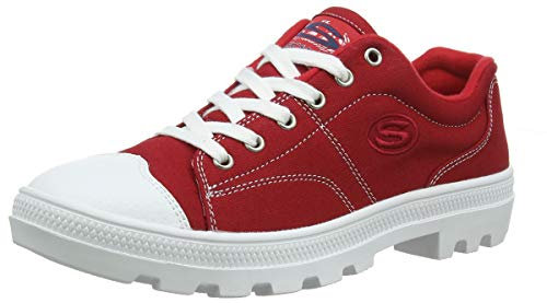 Skechers Damen Roadies-true Roots Sneaker, Red Canvas White Leather Trim Red, 41 EU