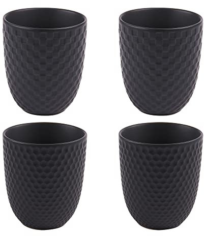 Table Passion - Coffret de 4 gobelets à thé Snow black mat 20 cl