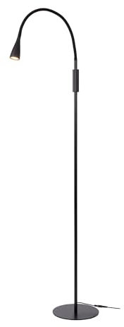 LUCIDE ZOZY – Lampada da terra con lampada da lettura – LED Dim. – 1 x 4 W 3000 K – 3 StepDim – Nero