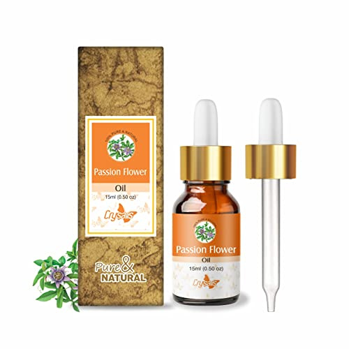 Crysalis Passion Flower Oil Cosmetic Grade (15 ml / 0.51 fl oz) - Pure Botanical Oil for Skin Hair Massage Blends & DIY Beauty Formulations