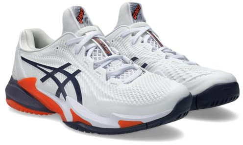 ASICS Herren Court FF 3 Sneaker, Weiss/GRAU-LILA, 42 EU