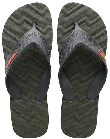 Havaianas - Track Waves, Chanclas Cómodas, Seguras y Duraderas, Tiras Anchas y Redondeadas y Suela Anatómica con Dibujo, Hombre