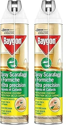Baygon Spray con Cannuccia Extra Precision, Insetticida per la Cucina, Efficace contro gli Scarafaggi e Formiche, 1 Confezione da 800 ml