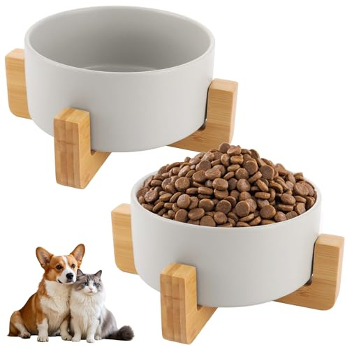 YAYODS 2 ciotole per cani da 850 ml, in ceramica, per cani e gatti, per cani e gatti