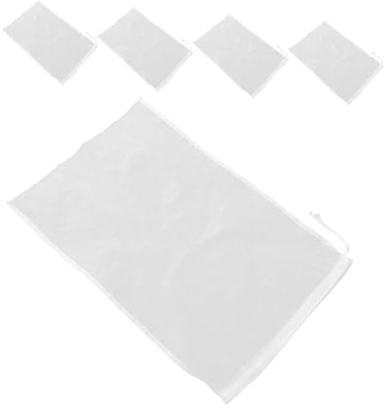 Cabilock 5pièces Sachet Filtrant Mailles Pour Lait De Noix Réutilisable Avec Cordon De Serrage Pour Filtration De Jus Et Boissons Sans Résidus