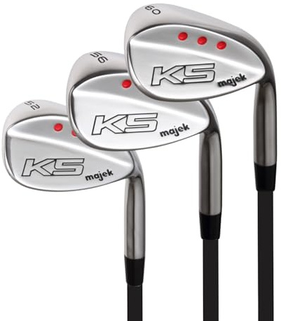 Graphite Majek Golf Men's Complete Wedge Set: 52° Gap Wedge (GW), 56° Sand Wedge (SW), 60° Lob Wedge (LW) Right Handed Senior Wedge Flex Men's Standard Length with Graphite Shaft