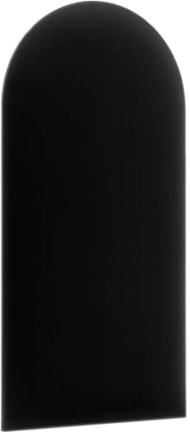 murando - Gepolstertes Wandkissen Bettkopfteil Oval Samt 80x30 cm - Polsterpaneel Wandpaneele Gepolstert Wanddeko Schlafzimmer Wohnzimmer Kinderzimmer - Schwarz