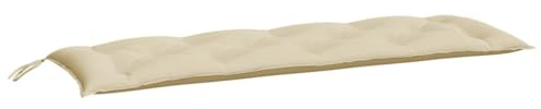 Mokuyary dyna för trädgårdsbänk, beige, 150 x 50 x 7 cm, oxfordtyg för sittbänk, trädgårdsbänk, trädgårdsmöbler, hollywoodgunga