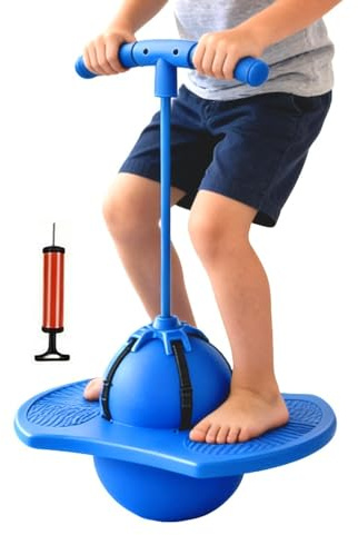 Genérico Pelota de Salto de Equilibrio con Mango, Palos de Cubierta de Agarre Fuerte de Tabla Alta, Pelota de Rebote de Equilibrio Antideslizante para niños y Adultos