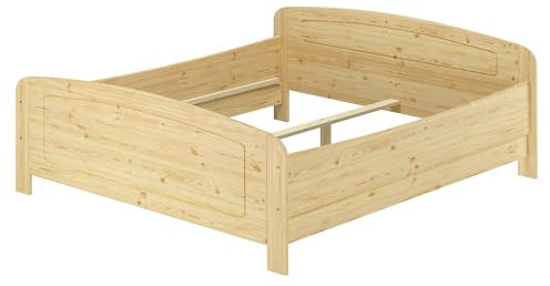 Erst-Holz® Seniorenbett extra hoch 180x200 Doppelbett Holzbett Massivholz Kiefer Bett ohne Zubehör 60.44-18 oR